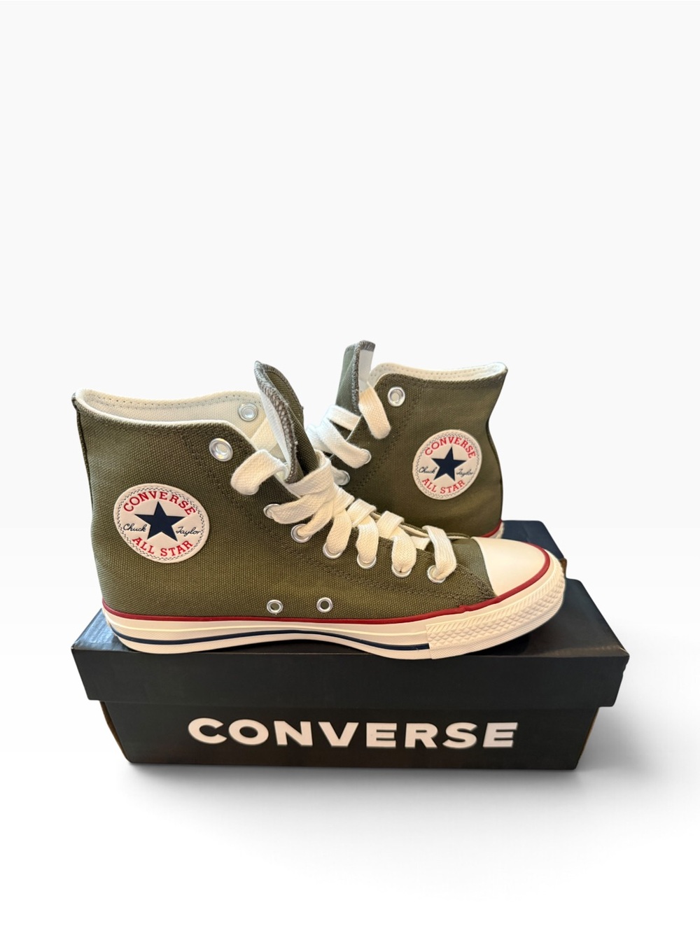 Converse Chuck Taylor All Star Olive Green Canvas High Top Sneakers Women’s 9.5